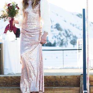 Rose Gold Sequin Gown